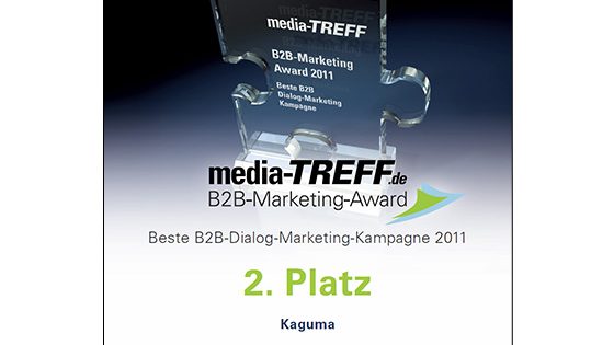 media-TREFF.de B2B-Marketing-Award 2. Platz Kaguma