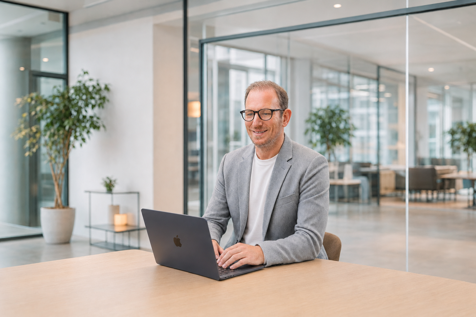 Marco Schulz am Laptop